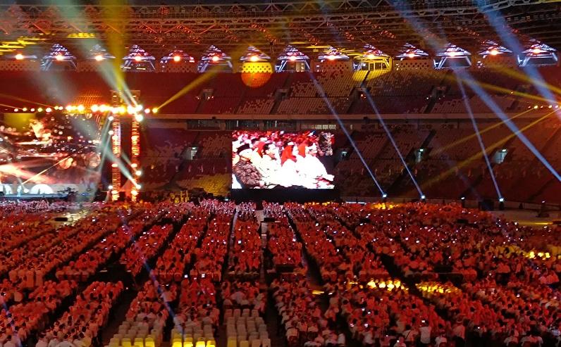 Indonesia Sukses Pecahkan Rekor Dunia Pergelaran Angklung, Jokowi Langsung Goyang 