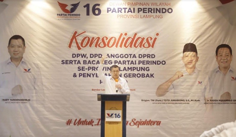 Konsolidasi di Lampung, Hary Tanoe Yakin Partai Perindo dan Ganjar Pranowo Menang