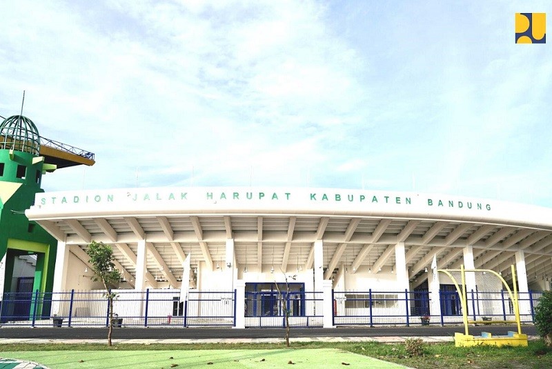 Jelang Piala Dunia U-17, Stadion Si Jalak Harupat Bandung Diterjang Angin Kencang