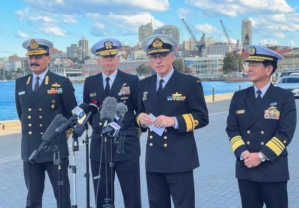 Negara-Negara Quad Latihan Perang di Lepas Pantai Sydney Australia