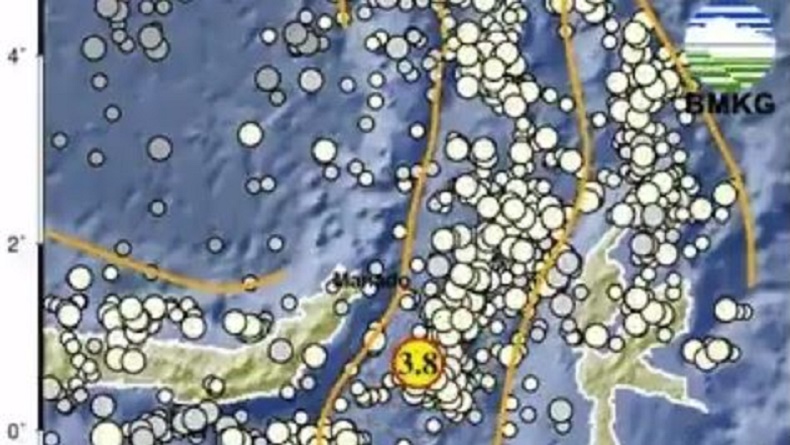 Gempa Terkini Magnitudo 3,8 Guncang Bitung