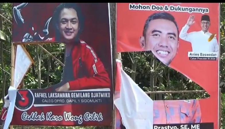  Ratusan Baliho Bacaleg di Kota Salatiga Dirusak Orang Tak Dikenal