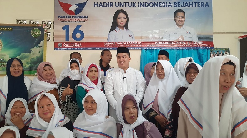Bacaleg Perindo Diska Resha Putra Kenalkan Program Asuransi Kecelakaan ke Jemaah Majelis Taklim As-Salamah