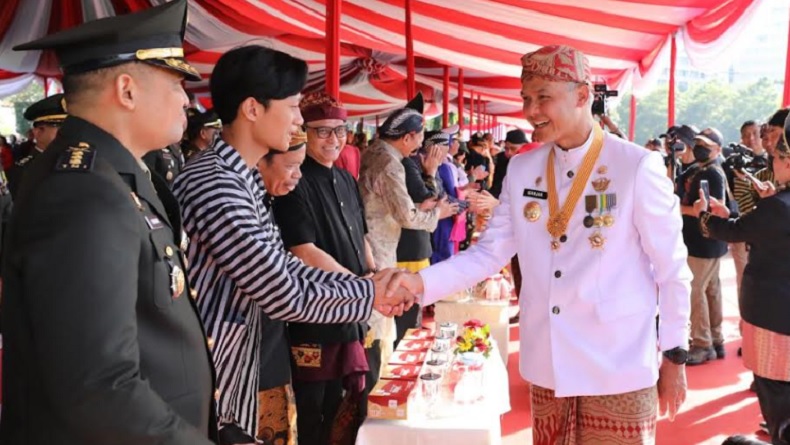Peringatan HUT ke-78 RI, Ganjar Ucapkan Terima Kasih kepada Petani hingga ASN