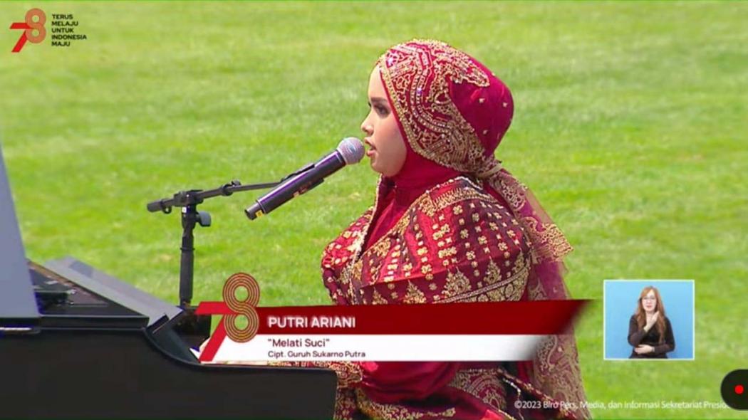 Nyanyikan Lagu Melati Suci, Penampilan Putri Ariani Bikin Presiden Jokowi Terpana 