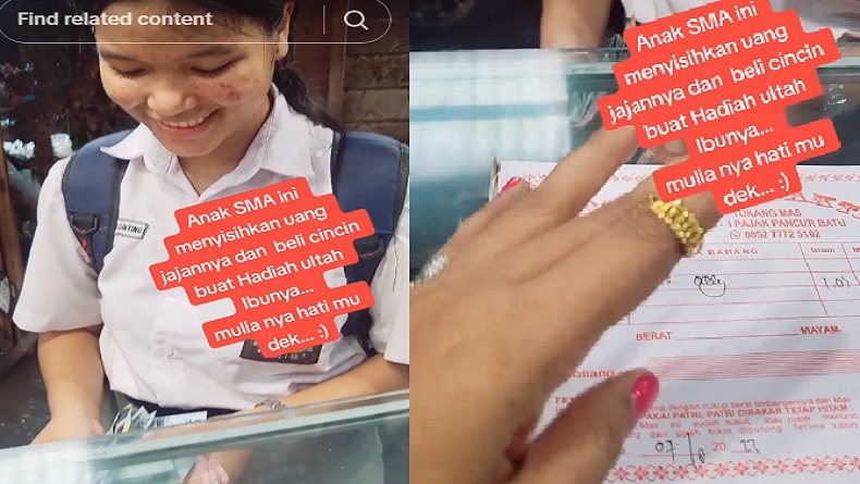 Viral Remaja SMA di Deliserdang Beli Cincin Emas untuk Ultah Ibu dari Uang Jajan