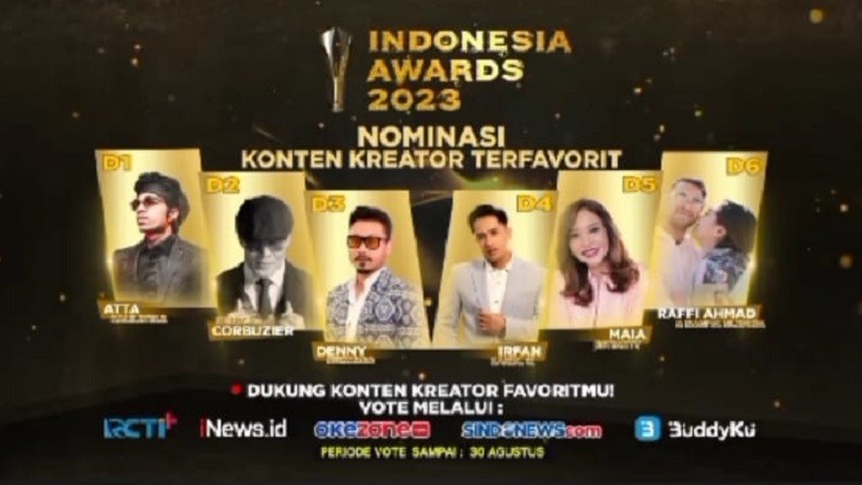 Sukseskan Indonesia Awards 2023 dan Peluncuran iNews Media Group dengan Dukung Konten Kreator Favoritmu, Live di iNews
