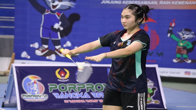 Porprov Babel, Tim Beregu Bulu Tangkis Putri Pangkalpinang Dulang Emas