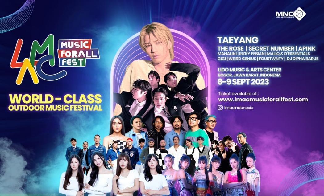 Wow! 4 K-pop Stars, Taeyang hingga The Rose Bakal Gemparkan LMAC MUSIC FORALL FEST 2023
