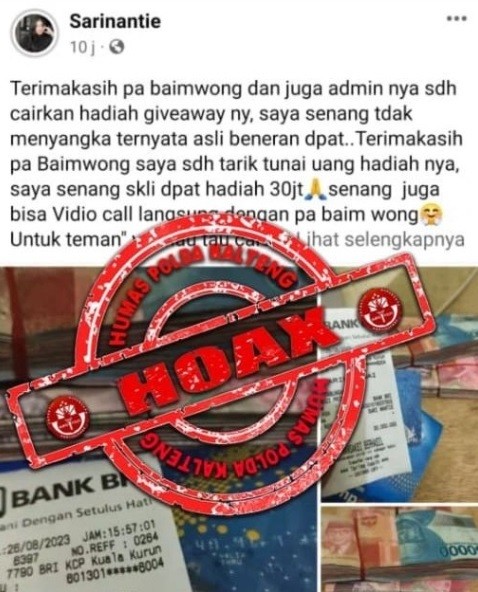 Nama Baim Wong Dicatut untuk Hadiah Giveaway, Polisi Minta Warga Waspada
