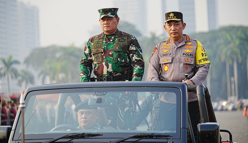 Kapolri Bareng Panglima Pimpin Apel Pasukan, TNI-Polri Siap Amankan KTT ASEAN 
