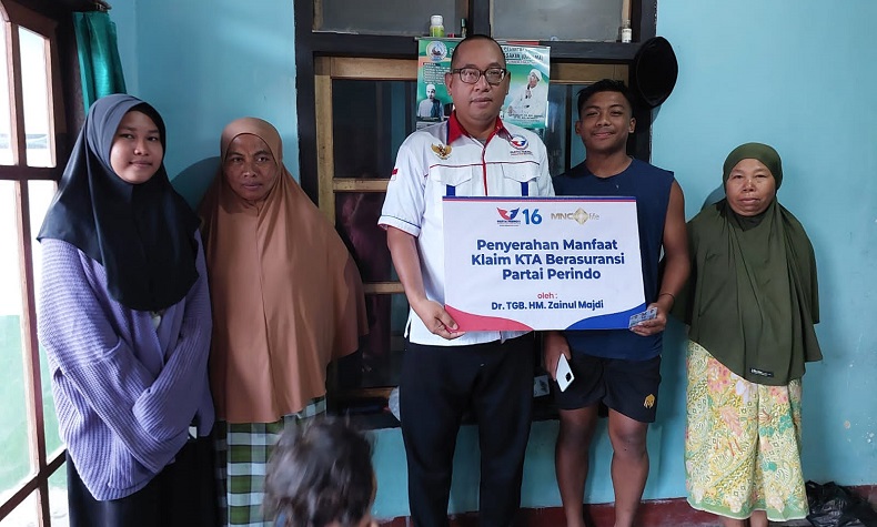 Sehari Kantongi KTA Partai Perindo, Warga Lombok Timur Langsung Dapat Klaim Asuransi