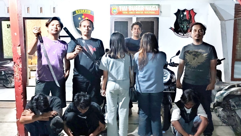 Keliling Bawa Samurai, Remaja di Pangkalpinang Ditangkap Polisi 