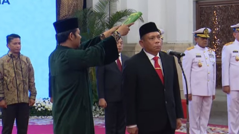 Presiden Jokowi Lantik Laksdya Irvansyah Jadi Kepala Bakamla