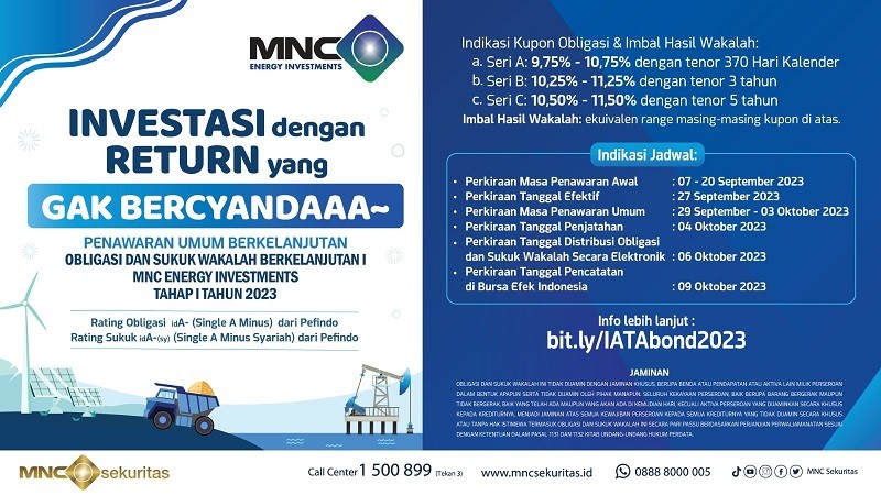 Jangan Lewatkan Hari Terakhir Penawaran Awal Obligasi dan Sukuk Wakalah Berkelanjutan I IATA Tahun 2023 