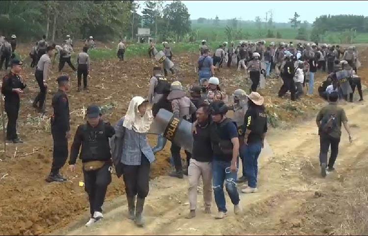 Eksekusi Lahan di Lampung Tengah Memanas, Polisi Tangkap 7 Warga Bersenjata Tajam 