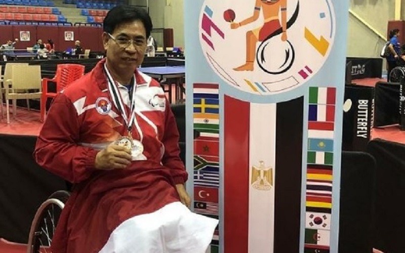 Usia Bukan Halangan, Adyos Astan Tetap Semangat Membela Indonesia di Asian Para Games 2022