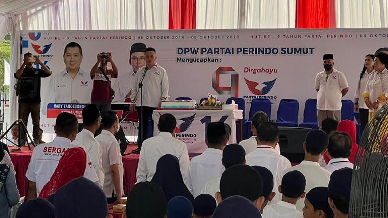 Partai Perindo HUT ke-9 Tahun, Rudi Zulham Minta Kader di Sumut Perkuat Soliditas