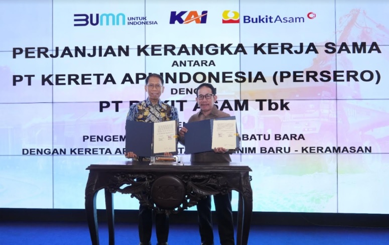 PTBA dan KAI Teken Kerja Sama, Targetkan Pengangkutan Batu Bara 35 Juta Ton