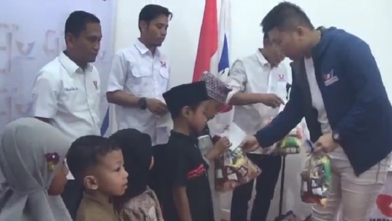 Ratusan Anak Yatim Ramaikan HUT ke-9 Partai Perindo di Kabupaten Langkat