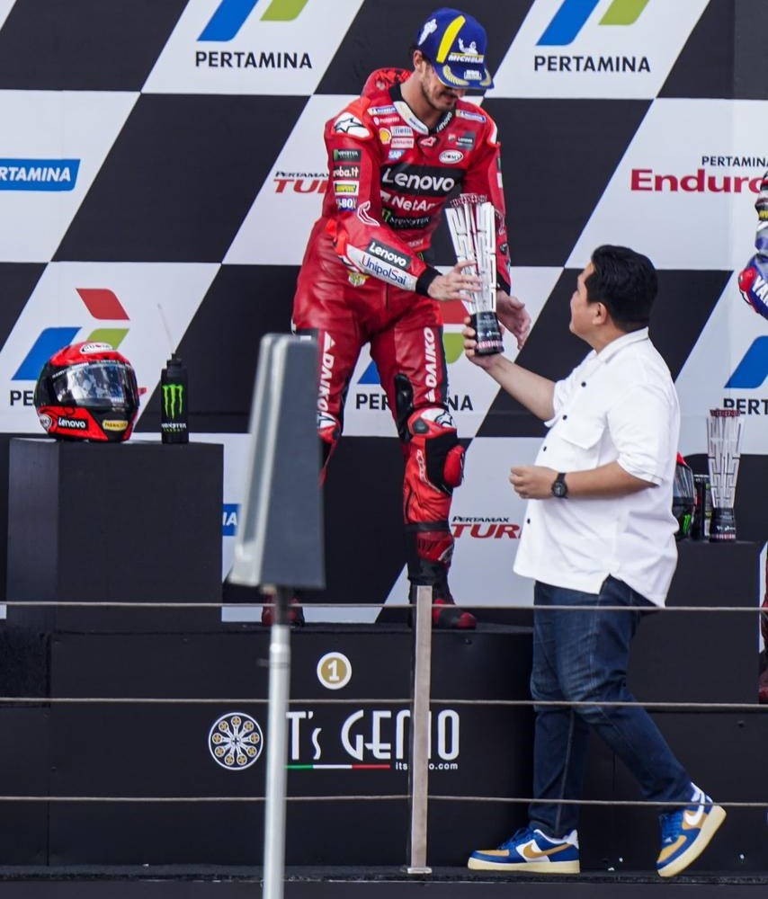 Erick Thohir Bangga Antusiasme Penonton MotoGP Indonesia Makin Meningkat