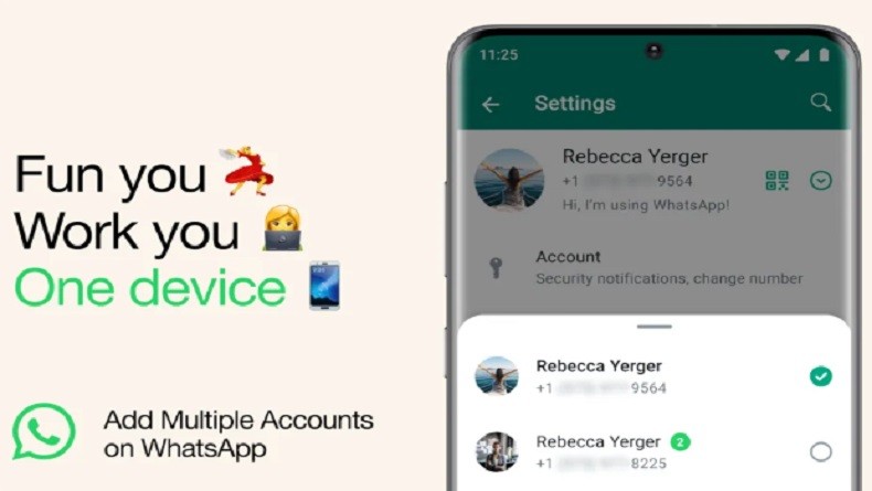 Gak Repot Lagi, Pengguna WhatsApp Bisa Tambah Akun dalam Satu Perangkat 