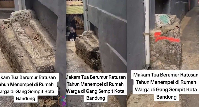 Merinding, Kuburan Kuno Ratusan Tahun di Bandung Menempel di Tembok Rumah Warga