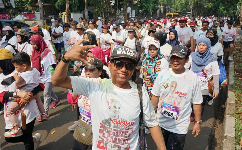 Relawan Gelar Ganjar Mahfud Full Color di Kota Bogor, Begini Keseruannya