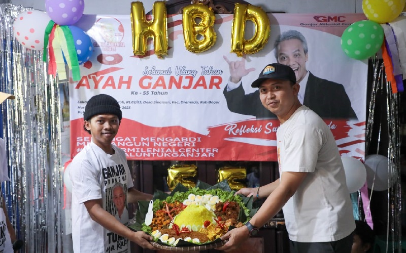 Milenial Bogor Gelar Syukuran Milad Ganjar Pranowo, Doakan Jadi Presiden 2024