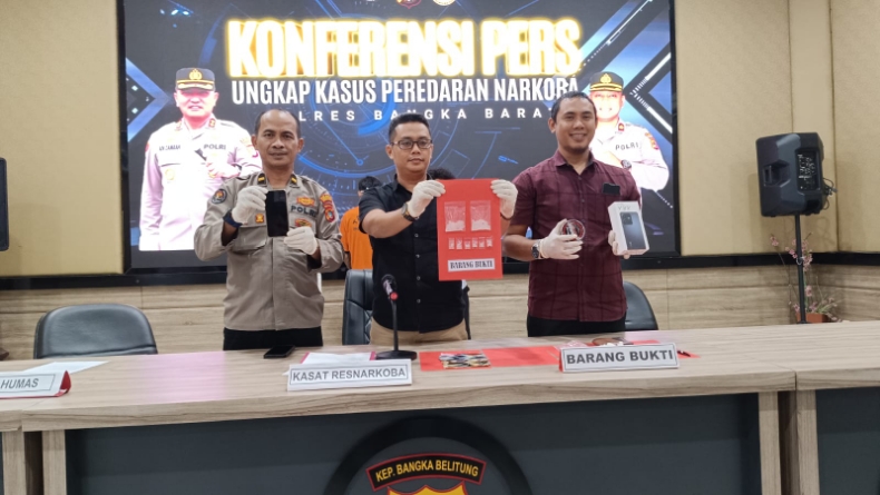 Kurir 20,9 Gram Sabu di Bangka Barat Ditangkap, Transaksi Sistem Lempar
