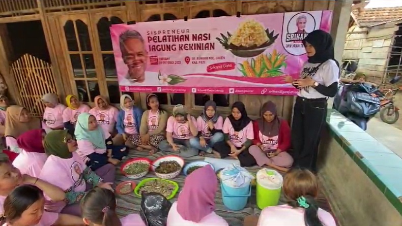 Tingkatkan Jiwa Wirausaha Milenial, Srikandi Ganjar Gelar Pelatihan Produksi Nasi Jagung