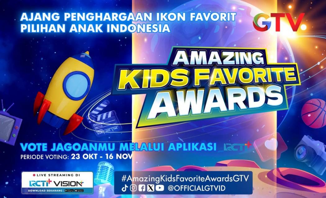 GTV Persembahkan Amazing Kids Favorite Awards, Yuk Intip Daftar Nominasinya!