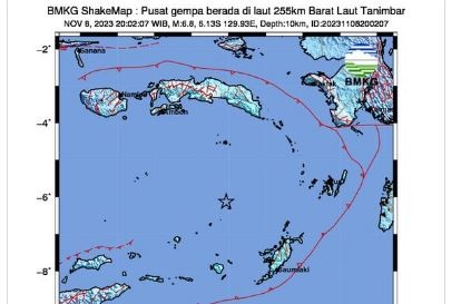 BMKG: Tanimbar 115 Kali Diguncang Gempa Bumi Susulan Pascagempa M7,2