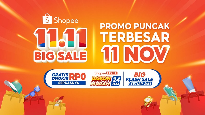 Rayakan Akhir Pekan bersama Puncak Promo Terbesar Shopee 11.11 Big Sale