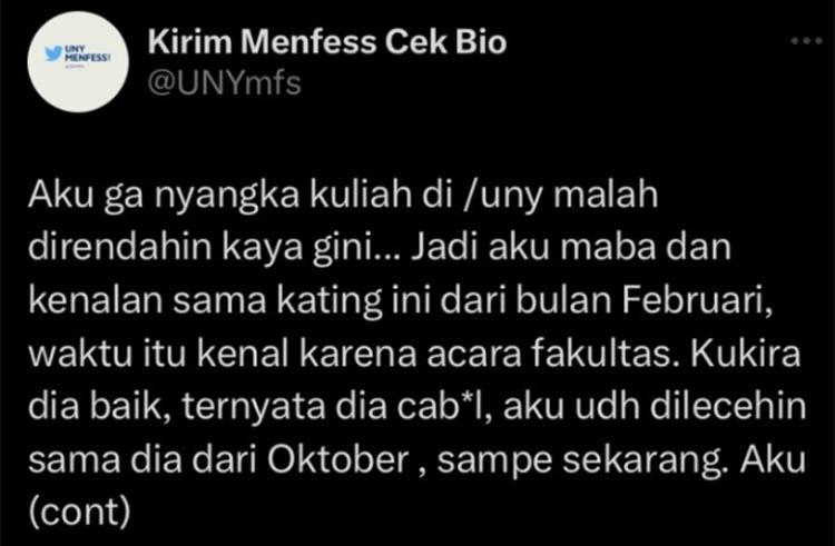 Viral Mahasiswa UNY Dituduh Lecehkan Maba, Ini Kata Kampus