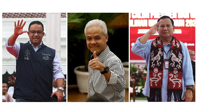 Ganjar-Mahfud Nomor Urut 3, Anies-Cak Imin Nomor 1, Prabowo-Gibran Nomor 2