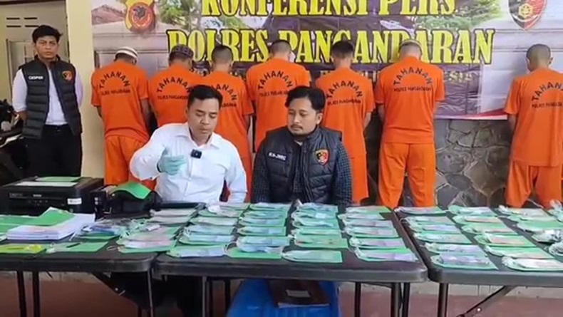 Edarkan uang Palsu di Pangandaran, 6 Warga Bandung Tak Berkutik Ditangkap Polisi