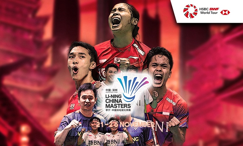 Saksikan Pebulu Tangkis Indonesia di China Masters 2023, Live Vision+