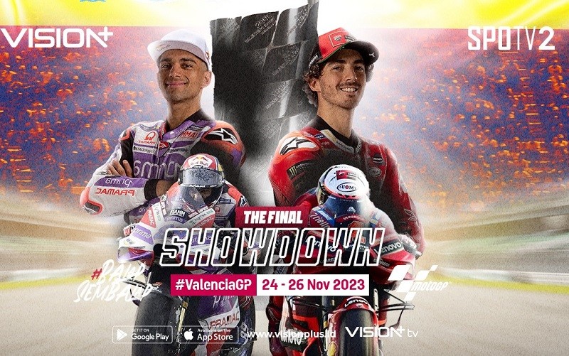 Semakin Memanas, Persaingan Sengit Seri Akhir MotoGP di Valencia GP 2023 Live Di Vision+