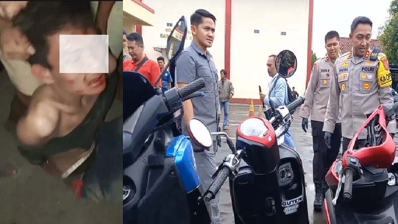 Viral Pelaku Curanmor asal Indramayu Babak Belur Dihajar Massa di Sindangwangi Majalengka