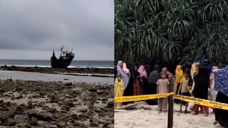 Etnis Rohingya Diduga Terdampar Lagi di Kota Sabang, Garis Polisi Dipasang Kelilingi Pengungsi