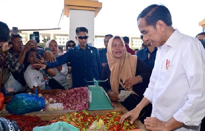 Senangnya Jokowi Temukan Harga Cabai Rp50.000 per Kg di Pasar Ini