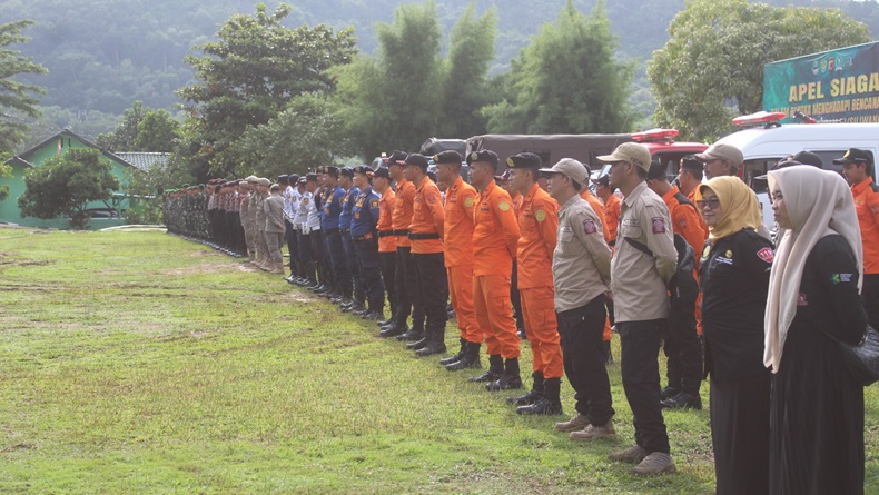 Masuk Zona Rawan Banjir dan Longsor, Kodim 0622 Sukabumi Gelar Apel Siaga Bencana 