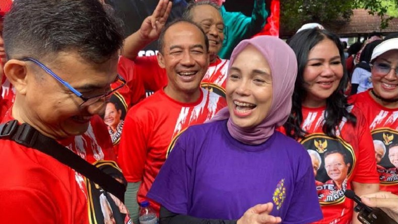 Hadiri Senam di Tangsel, Siti Atikoh Ganjar Kampanyekan Gaya Hidup Sehat