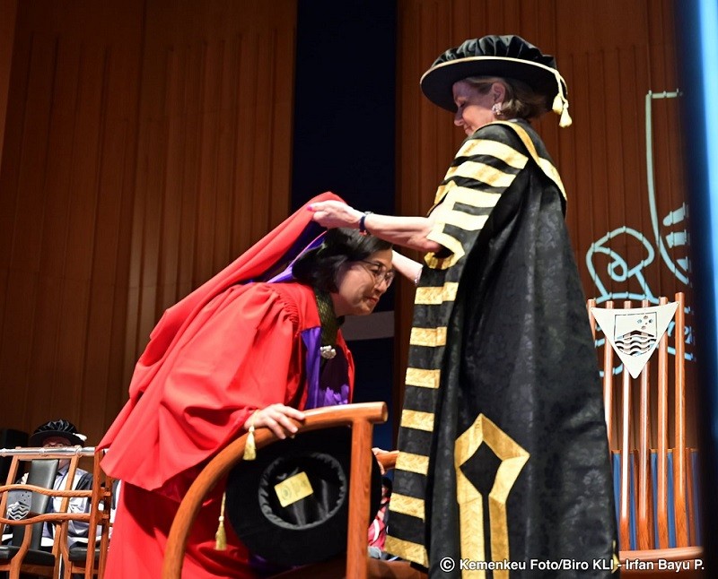 Sri Mulyani Dianugerahi Gelar Honoris Causa dari Australia National University 