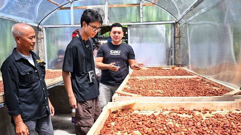 Alam Ganjar Antusias Lihat Langsung Proses Pengolahan Cokelat di Tabanan Bali: Potensi Pasarnya Luar Biasa!