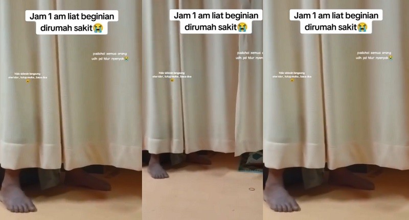 Viral Video Menakutkan Seorang Perempuan Lihat Sepasang Kaki Pucat di RS, Netizen: Merinding!