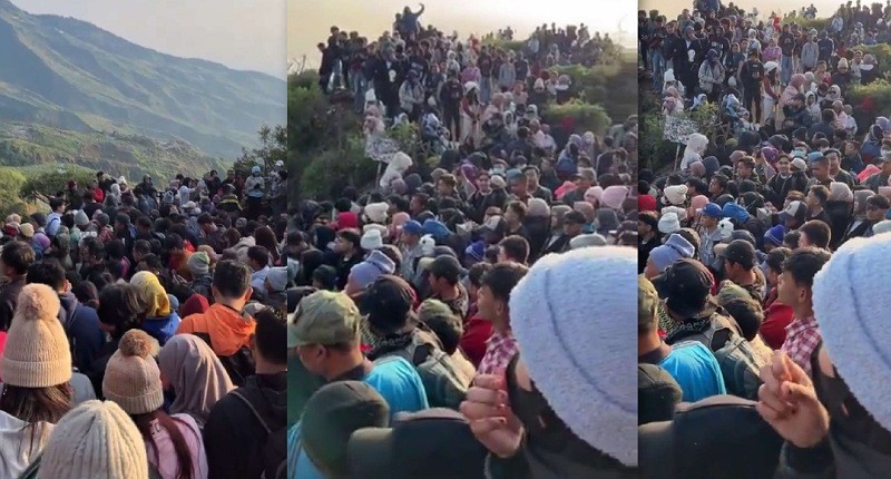Viral, Libur Panjang Berburu Lautan Awan di Bukit Sikunir Malah Dapat Lautan Manusia