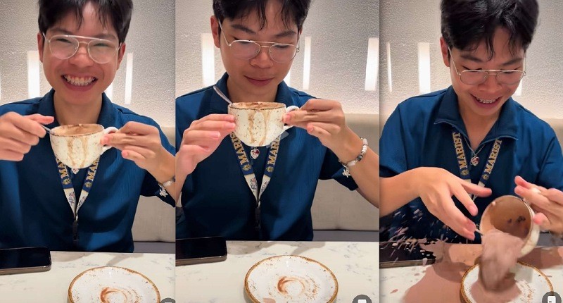 Viral, Seorang Pria Minum Kopi ala Fine Dining, Endingnya Bikin Ngakak