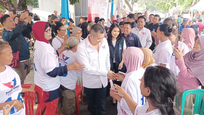 HT Tekankan Komitmen Partai Perindo Layani Rakyat di Hadapan Warga Johar Baru